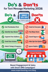Do and Don’t for high engagement and sales for text message marketing 2026